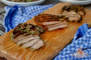 Nackensteaks vom Schwein mit selbst gemachter Marinade