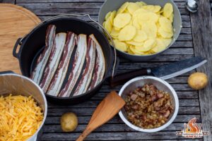 Kartoffelgratin aus dem Dutch Oven