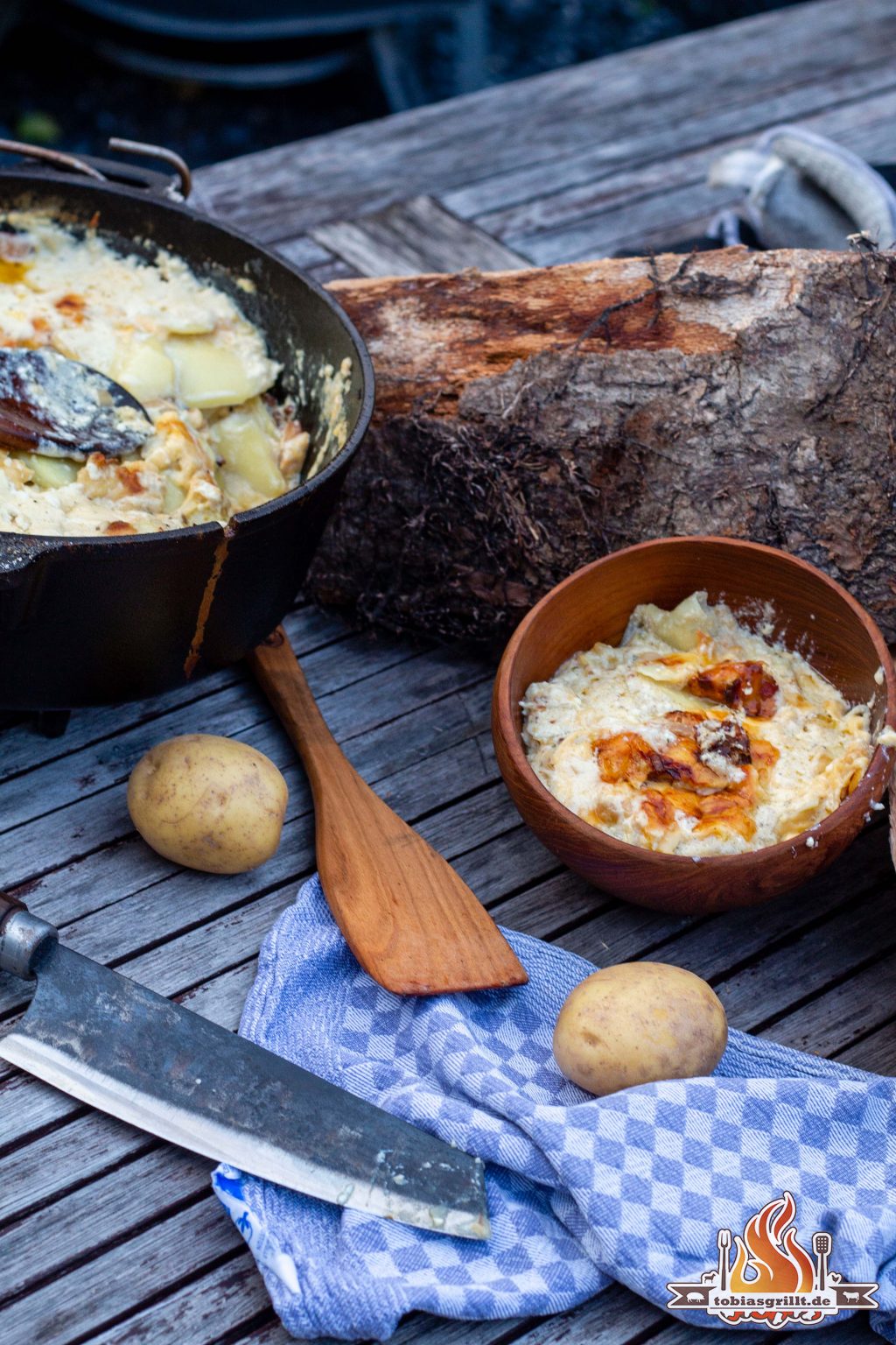 Kartoffelgratin aus dem Dutch Oven tobiasgrillt.de