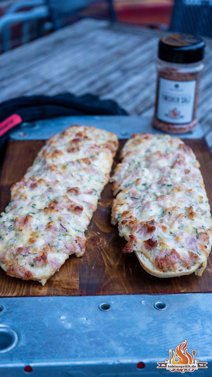 Käse Schinken Baguette vom Grill - tobiasgrillt.de