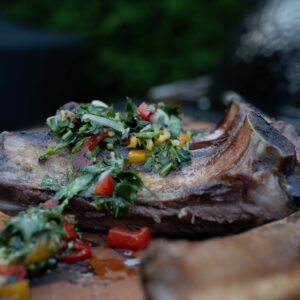 Asado Rinderrippe vom offenen Feuer