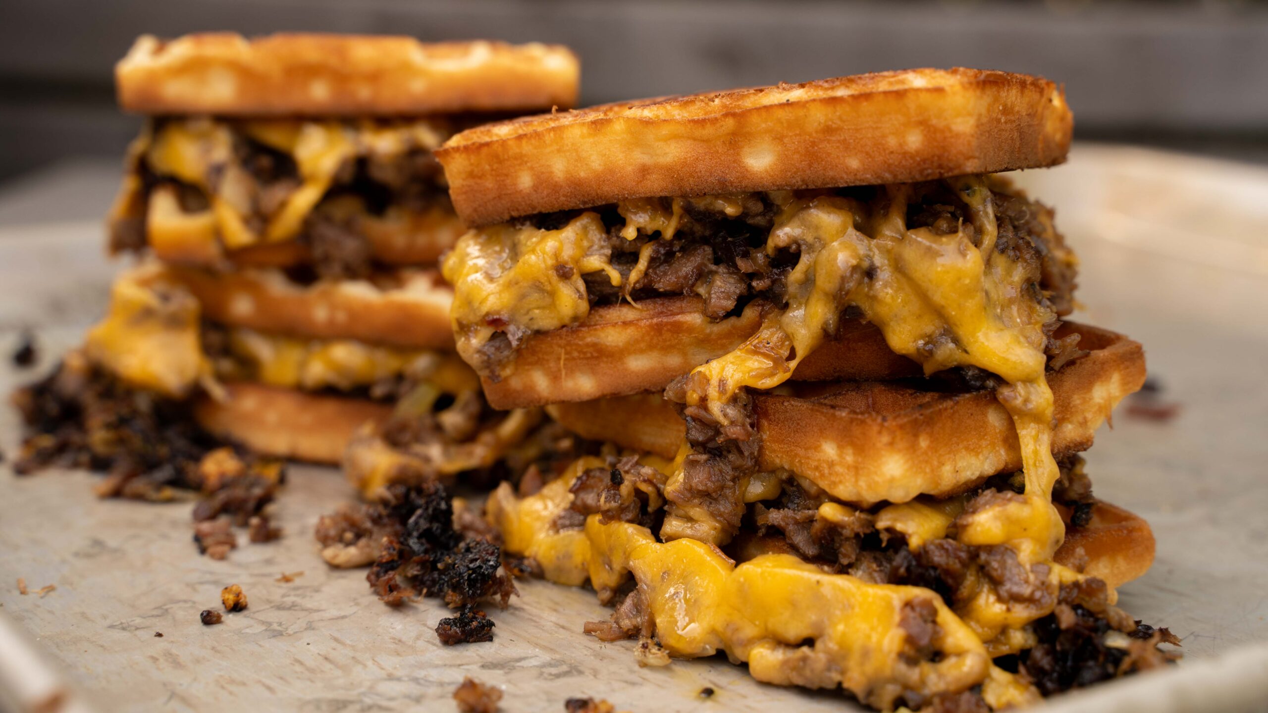 Brisket Leftover Waffel Sandwich – Die beste Art, Brisket Reste zu verwerten