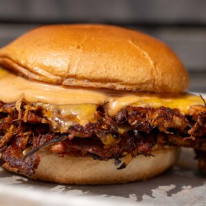 Pulled Pork Smashed Cheeseburger